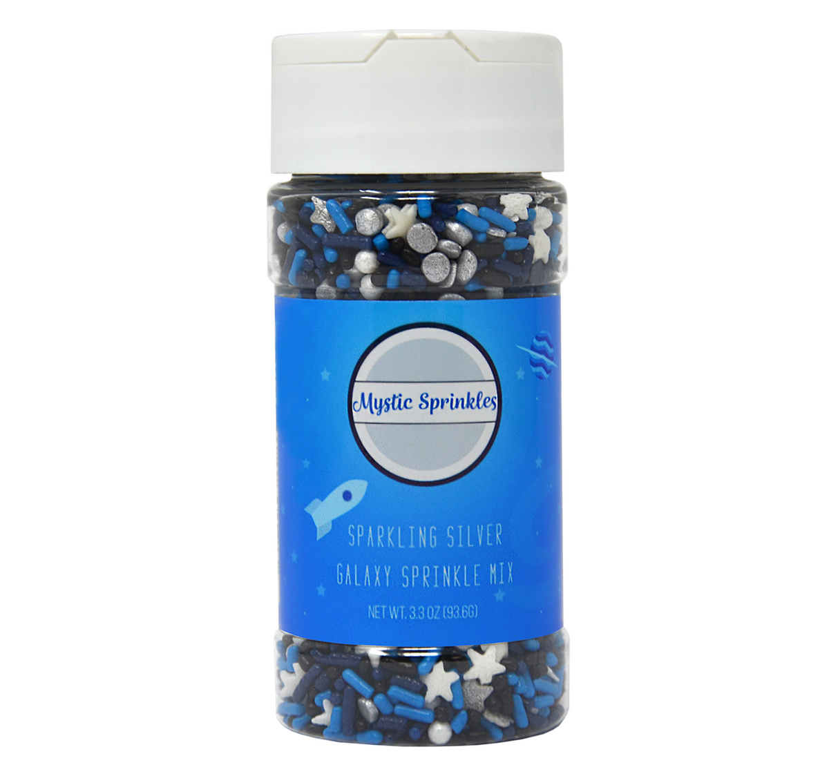 Mystic Sprinkles Flower Power Sprinkle Mix 3.5 oz Bottle, Size: 1.75 x 1.75 x 4.25, Blue