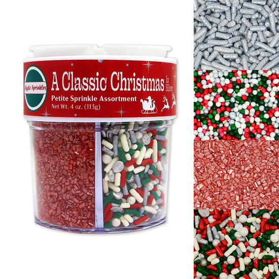 A Classic Christmas in Silver Petite Sprinkle Assortment 4oz