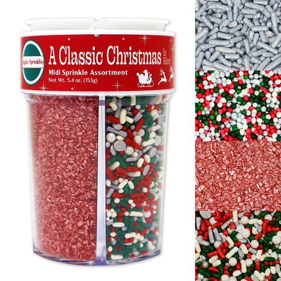 A Classic Christmas in Silver Midi Sprinkle Assortment 5.4oz