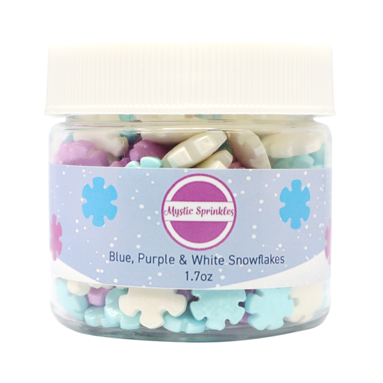 Candy Shapes Blue, Purple & White Snowflakes 1.7oz