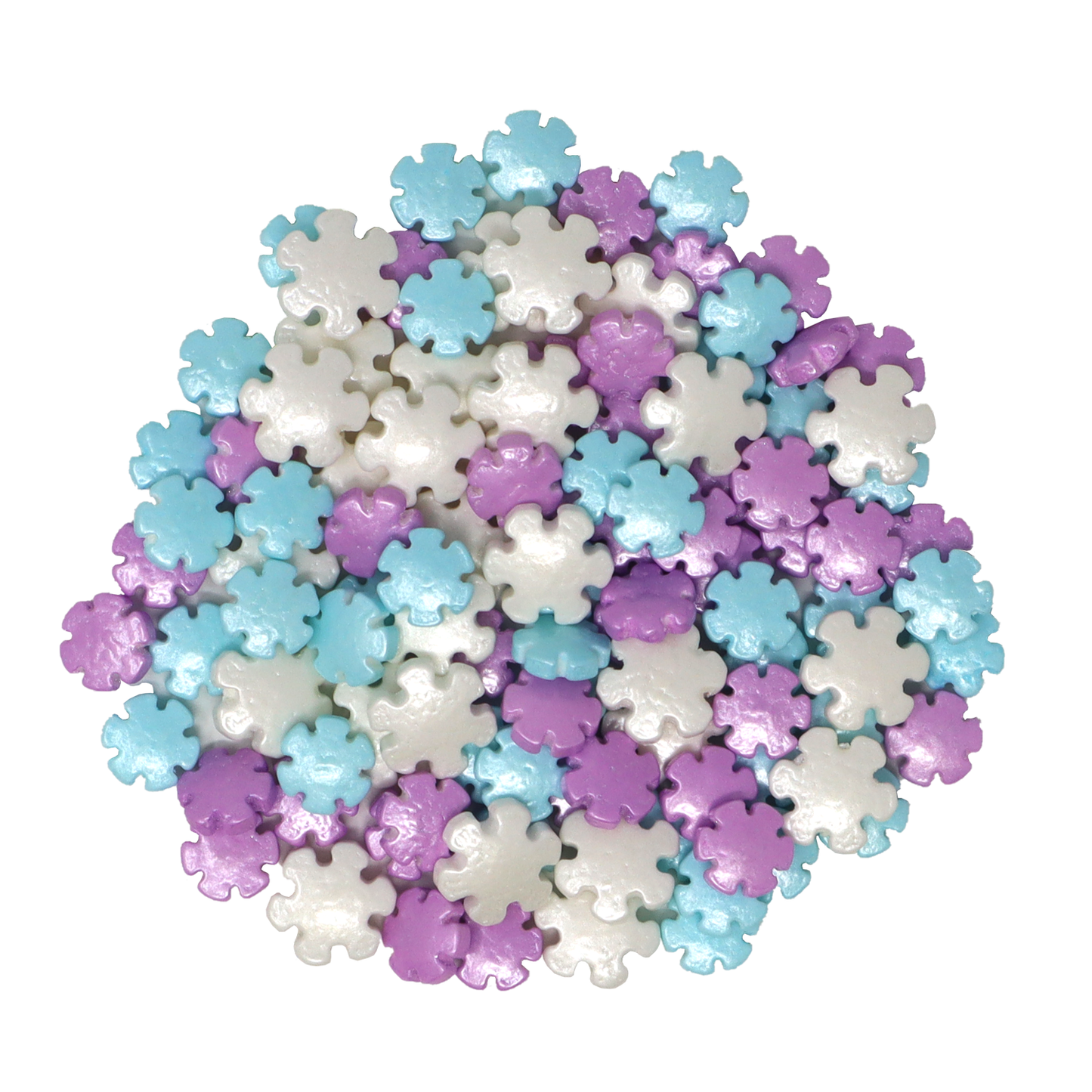 Candy Shapes Blue, Purple & White Snowflakes 1.7oz