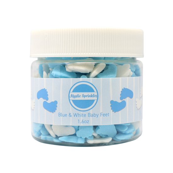 Candy Shapes Blue & White Baby Feet 1.6oz