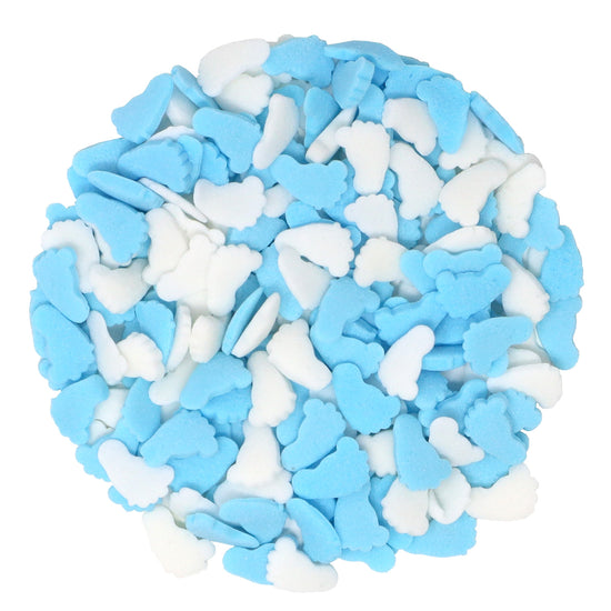 Candy Shapes Blue & White Baby Feet 1.6oz