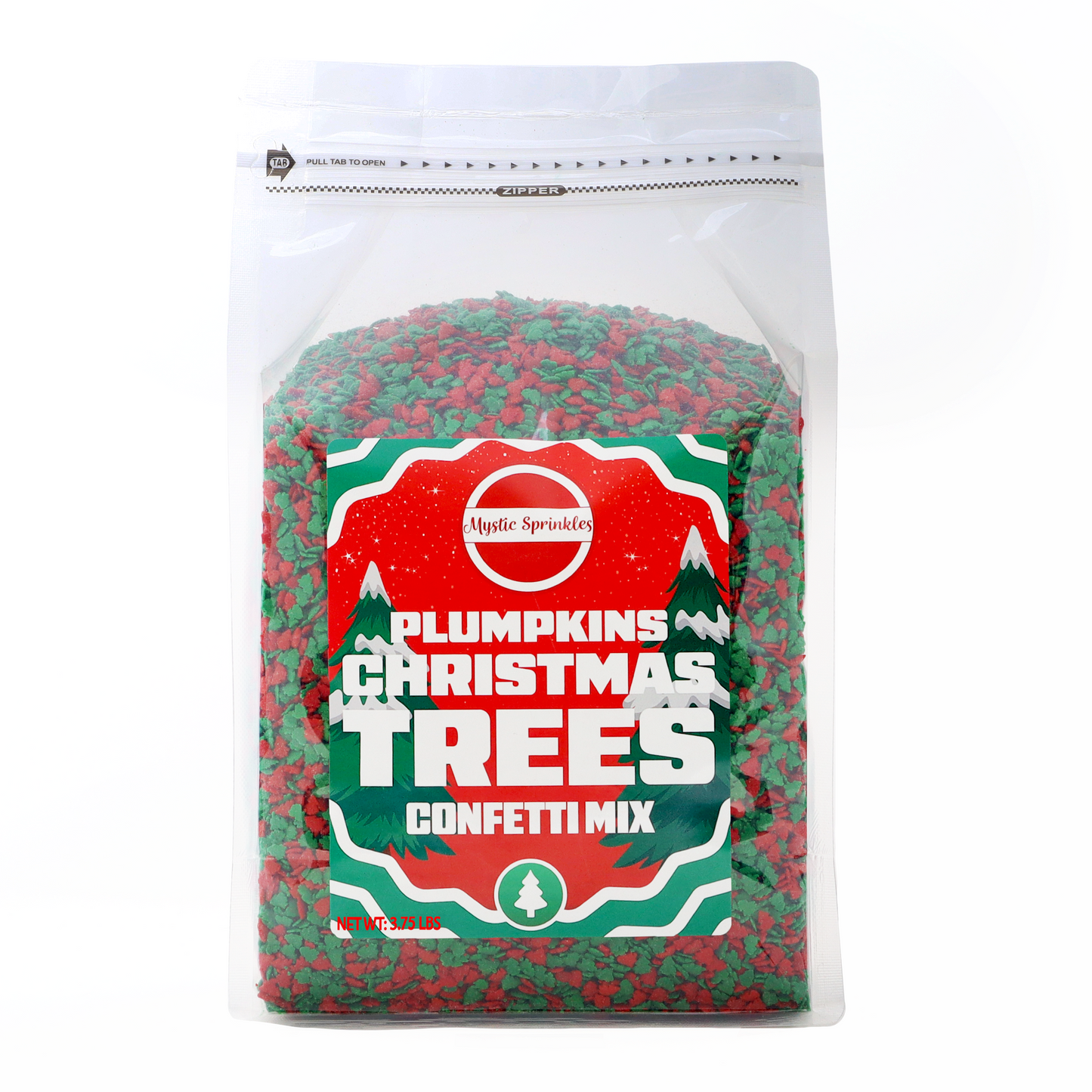 Christmas Plumpkins - Red & Green Christmas Tree Confetti 3.75lb Bulk Bag