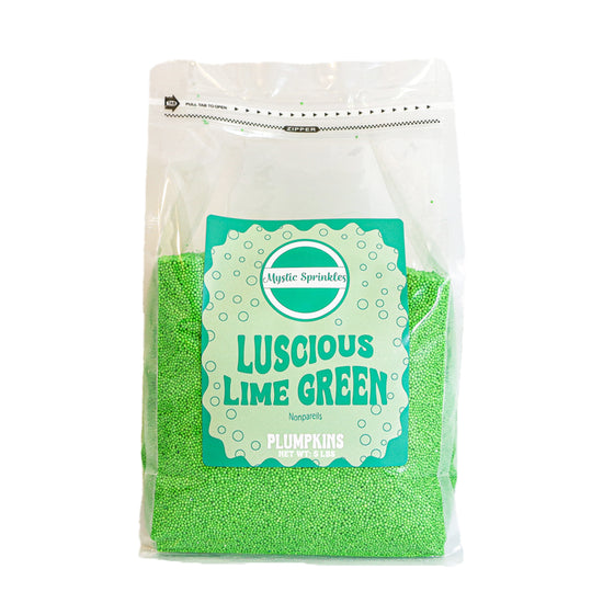 Plumpkins - Luscious Lime Green Nonpareils 5lbs Bulk Bag