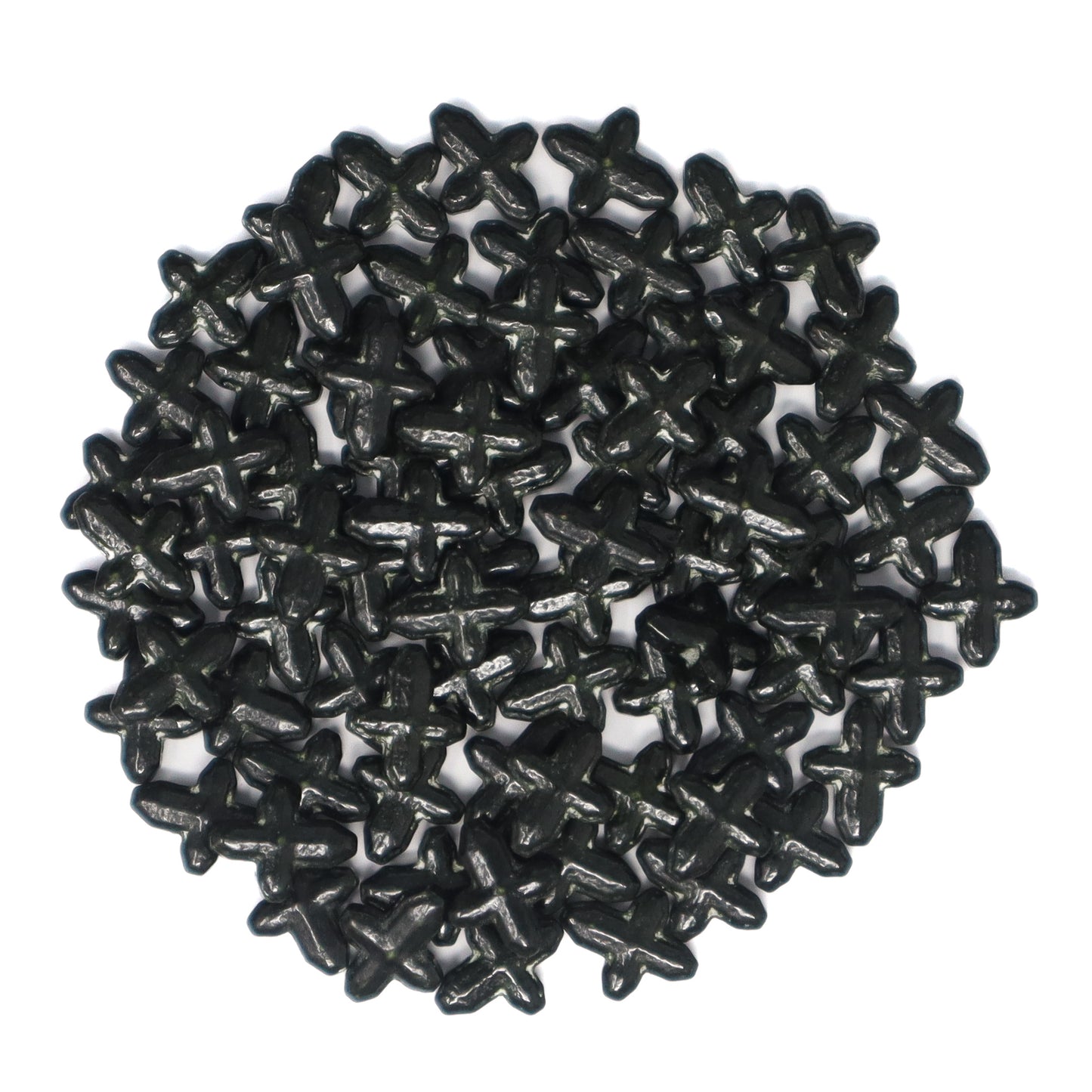 Candy Shapes Black Crosses 1.7oz