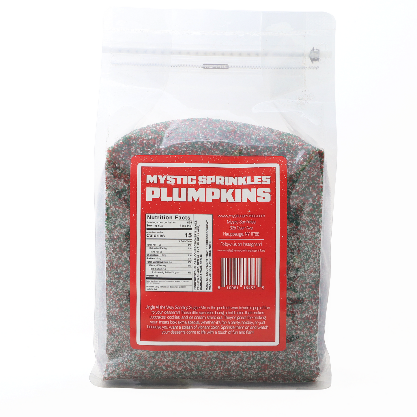 Christmas Plumpkins - Jingle All the Way Sanding Sugar 5.5lb Bulk Bag