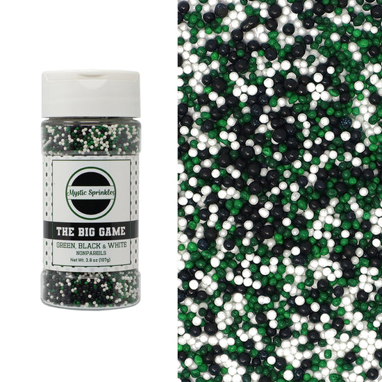 The Big Game - Green, Black & White Nonpareil Mix 3.8oz