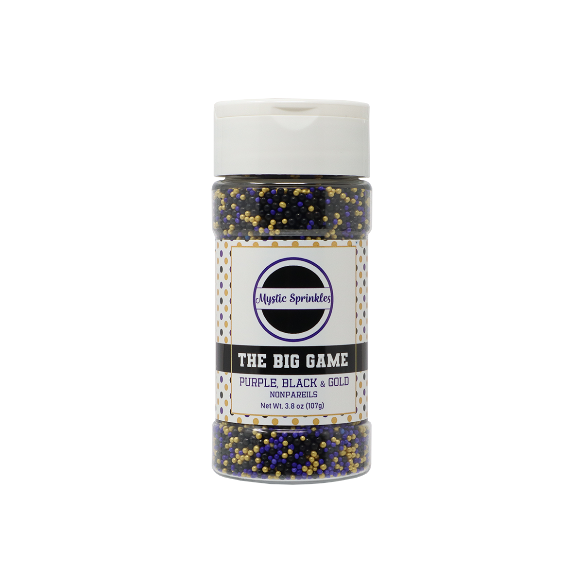 The Big Game - Purple, Black & Gold Nonpareil Mix 3.8oz