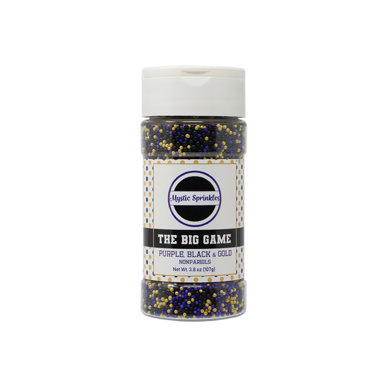 The Big Game - Purple, Black & Gold Nonpareil Mix 3.8oz