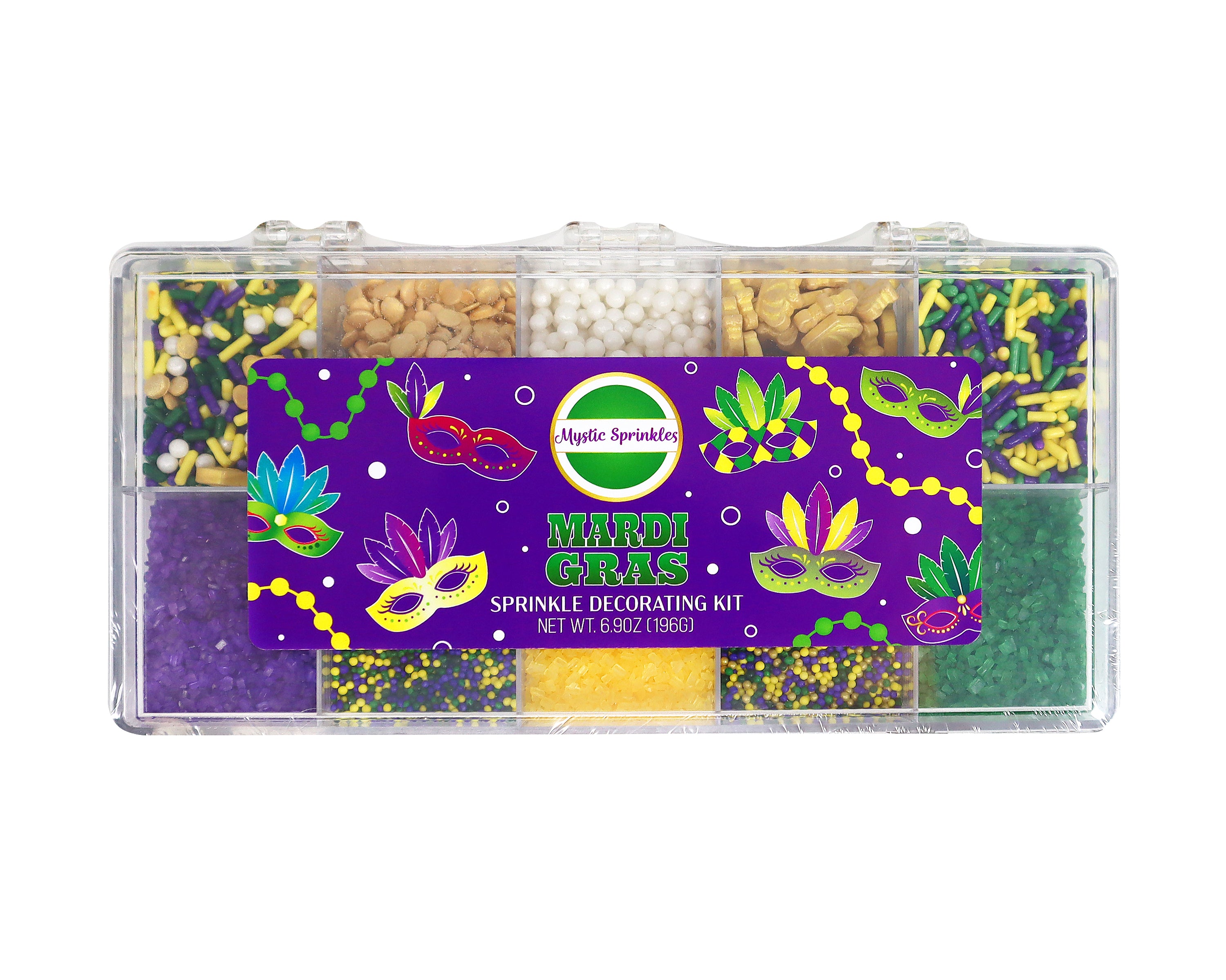 mardi gras cake sprinkles